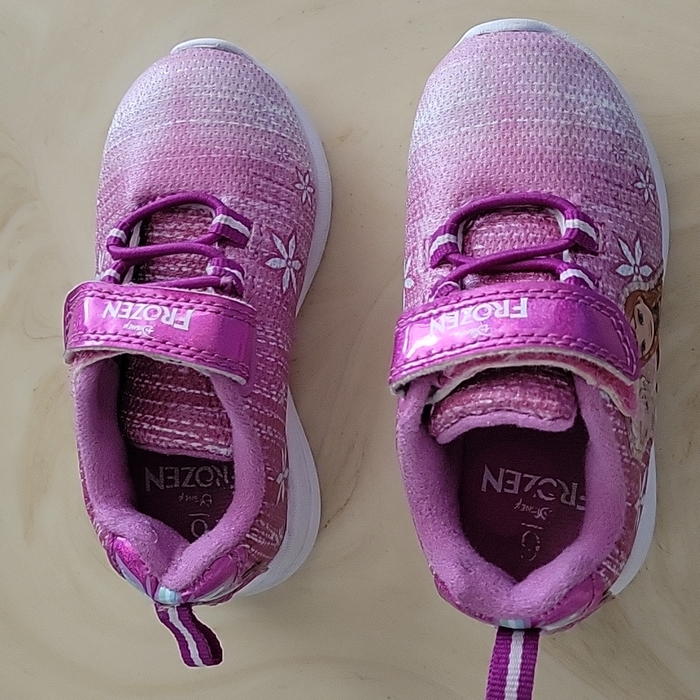 Disney frozen toddler girls sneakers size 6 hot pink